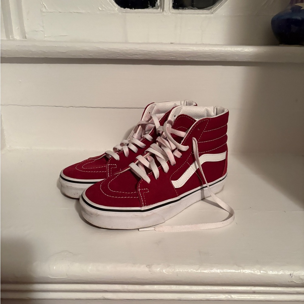 Red High-Top Vans